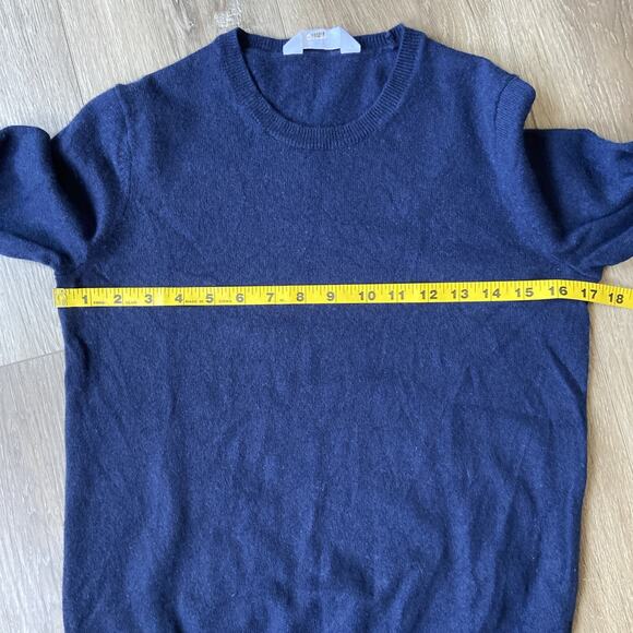 Everlane Cashmere Crew Sweater Womens Sz S Navy Blue Classic - Picture 7 of 12